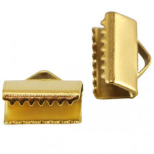 Stainless steel Ribbon ends 10mm - Gold